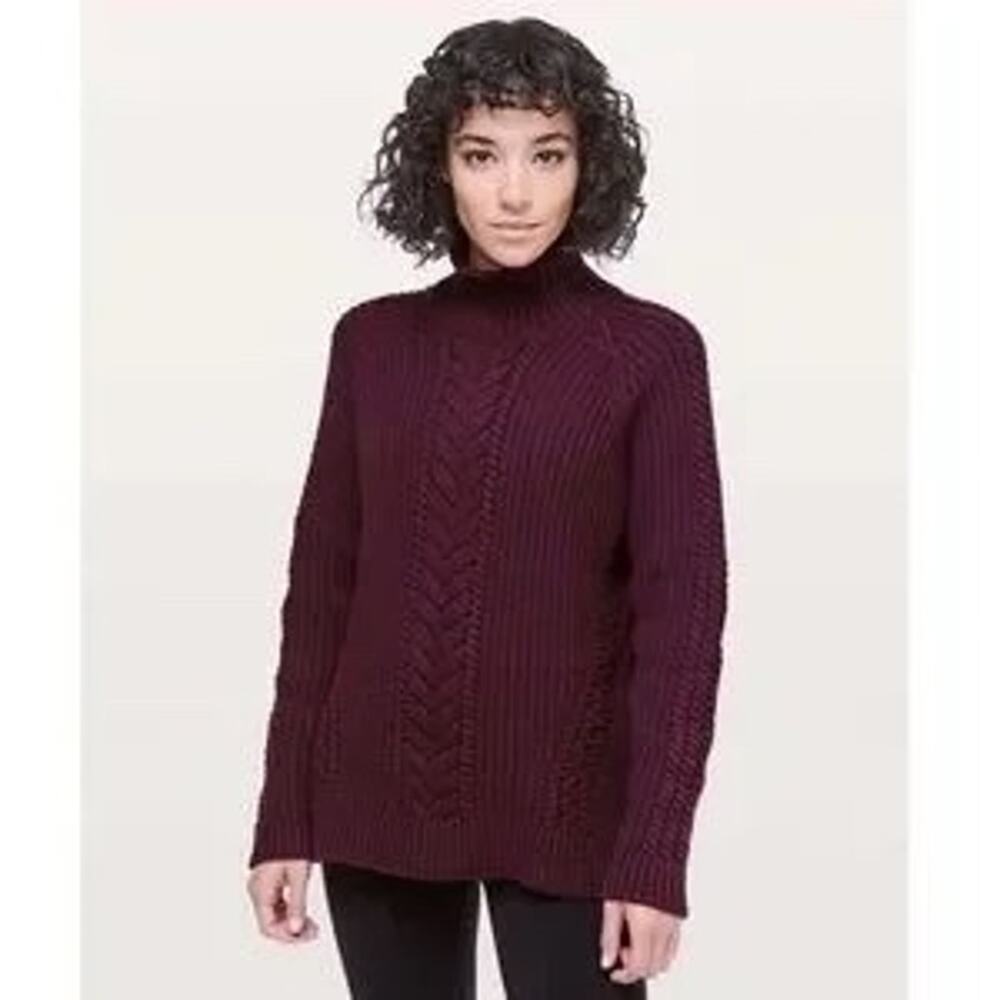 Lululemon Bring The Cozy Cable Knit Turtleneck Sweater